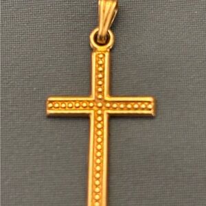 14k Yellow Gold Cross Pendant
